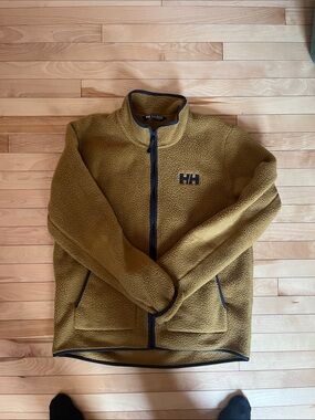 Helly Hansen Men’s Olive Zip-Up Sherpa Fleece Jacket
